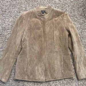 Ann Taylor Tan Suede Jacket, women’s size Large.